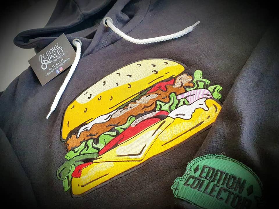 Broderie logo restauration