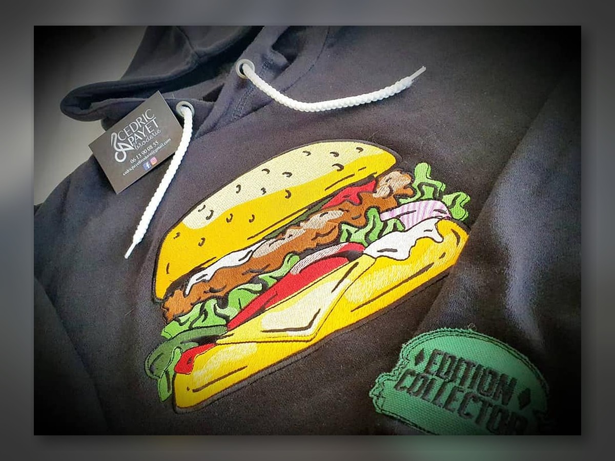 Broderie logo restauration